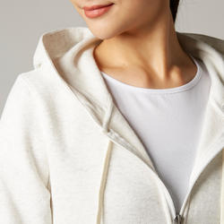 white zip up gym jacket