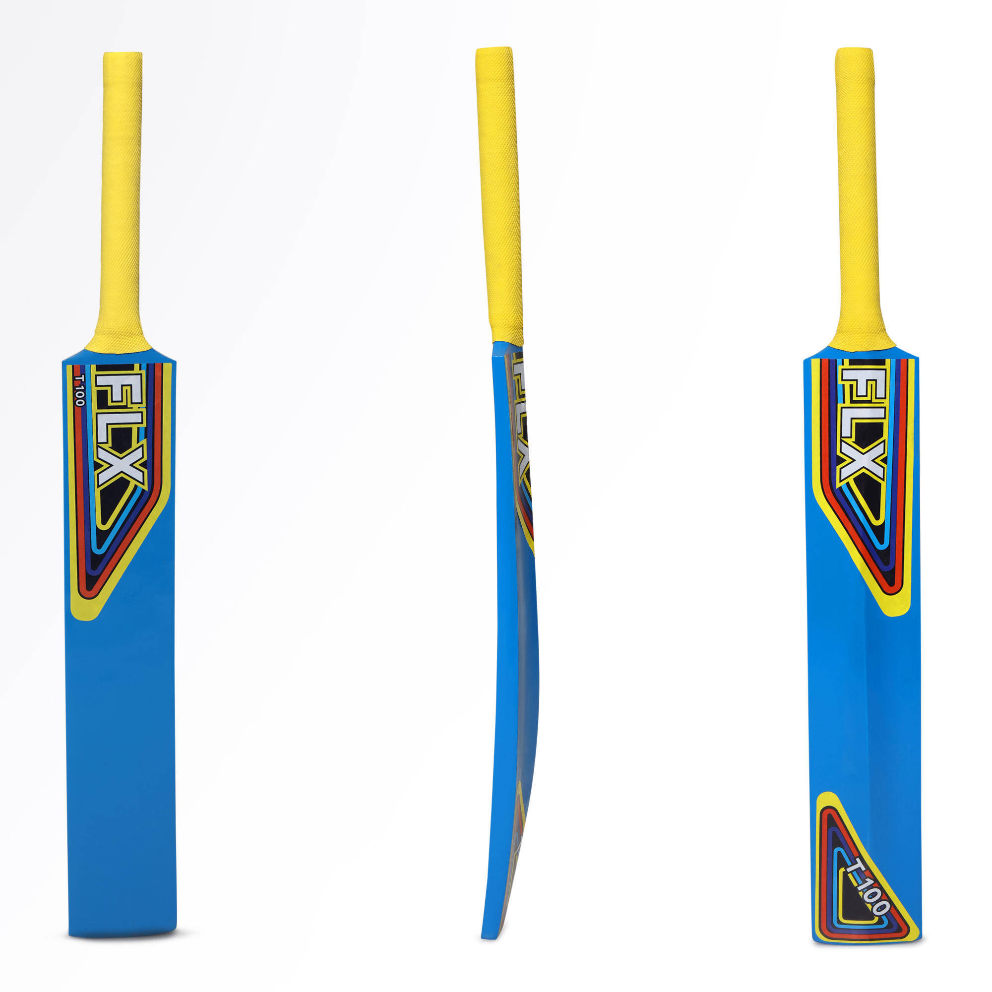 T100 SIZES 0, 1, 2, 3,  POPLAR CRICKET BAT BLUE -  1
