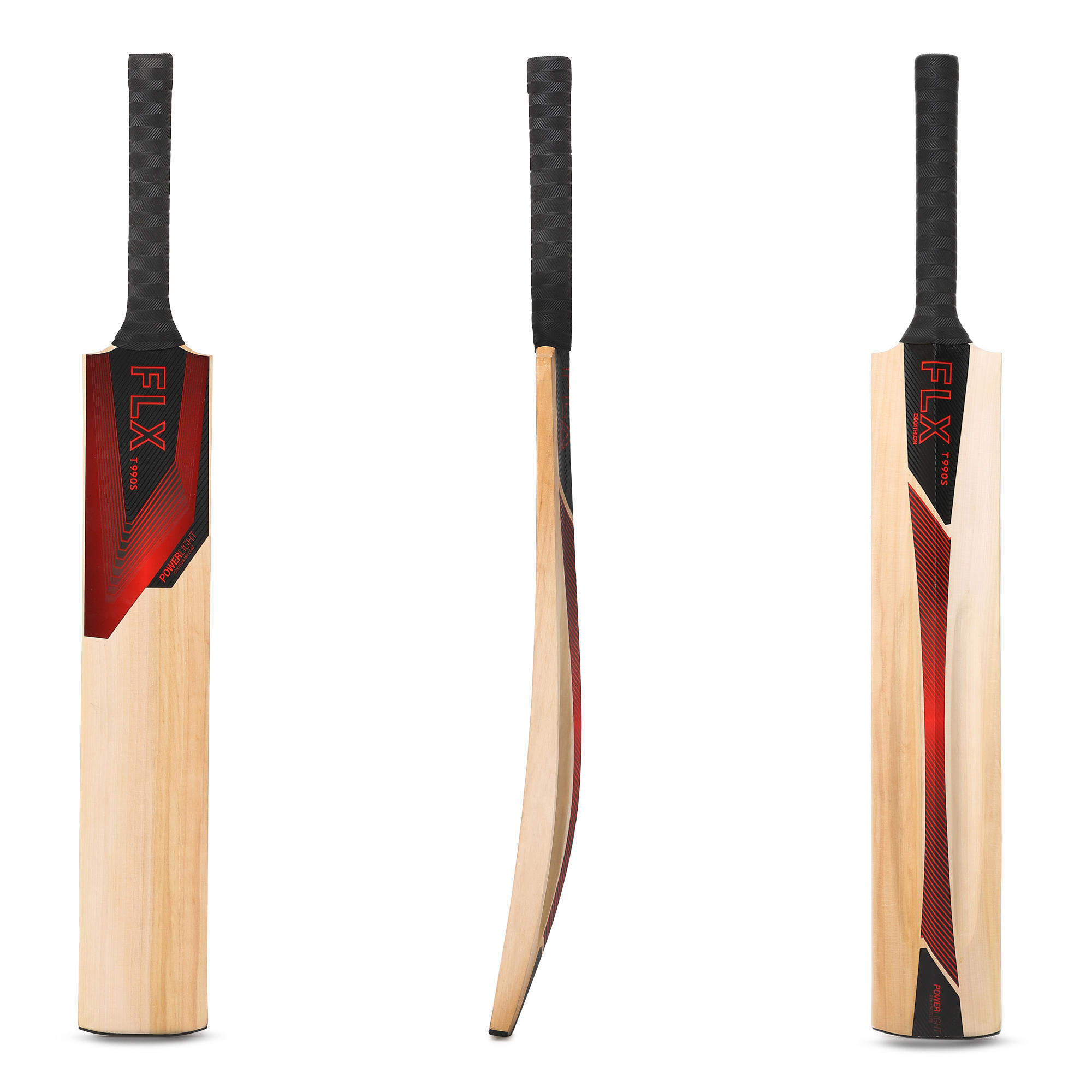 Scoop hard tennis ball cricket bat, T990 S, black/red
