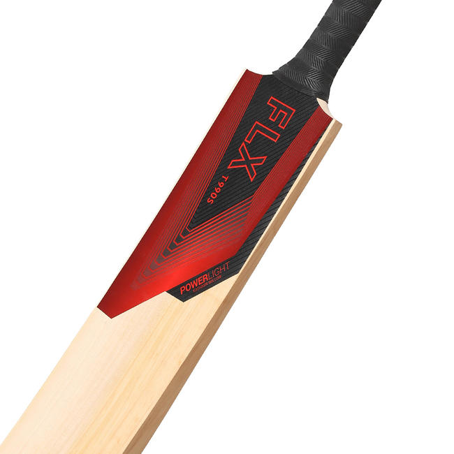 SCOOP POWER HARD TENNIS T990 SIZE SH KASHMIR WILLOW CRICKET BAT RED/BLACK