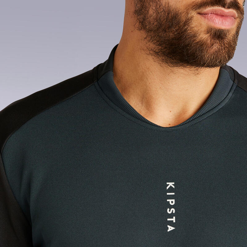 Damen/Herren Fussball Sweatshirt - T100 schwarz