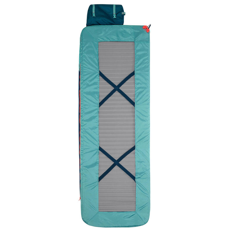 Sacco a pelo e materassino 2in1 campeggio SLEEPIN'BED MH500 XL BLU | 15°C 