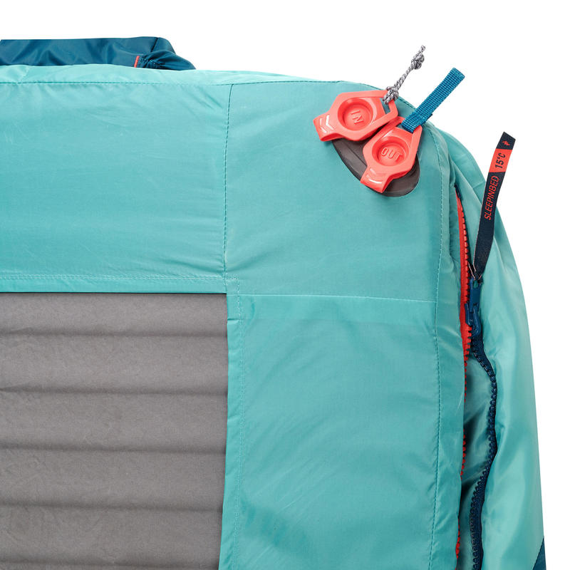 2 IN 1 SLEEPING BAG SLEEPIN BED MH500 15°C L BLUE Decathlon