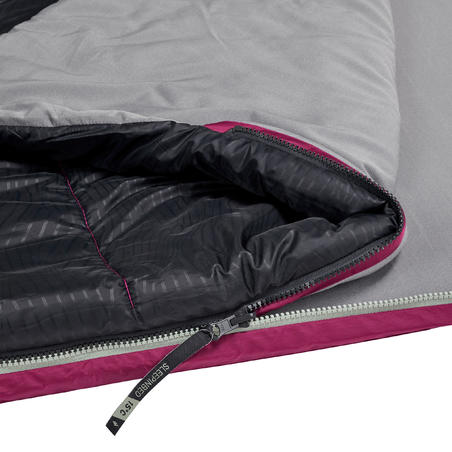 Спальний мішок 500 на 15°C, 2-в-1, розмір L - Фіолетовий