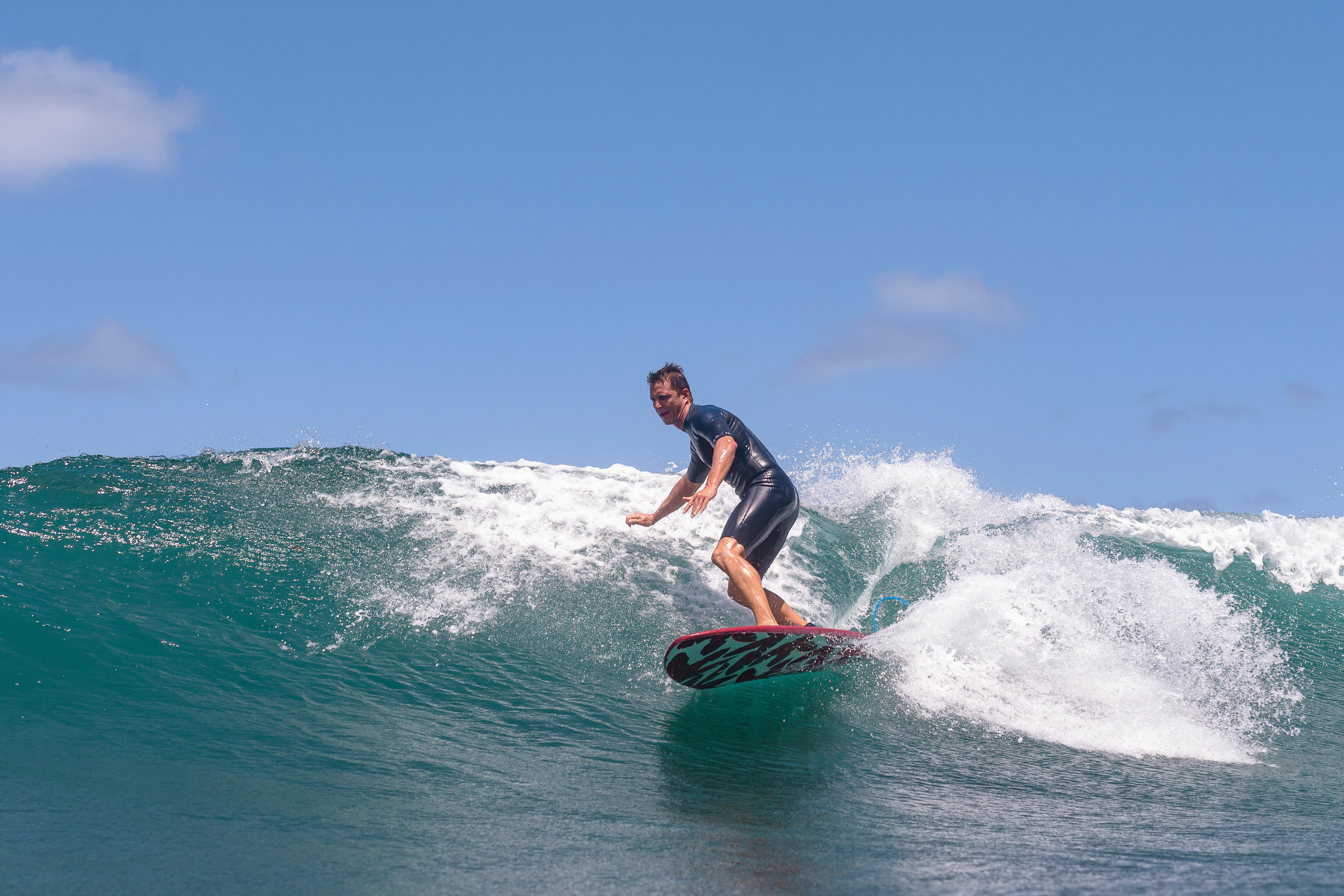 7' Foam Surfboard - 500Includes 1 leash and 3 fins. - OLAIAN