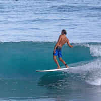 Boardshorts lang Surfen 950 Underwater blau
