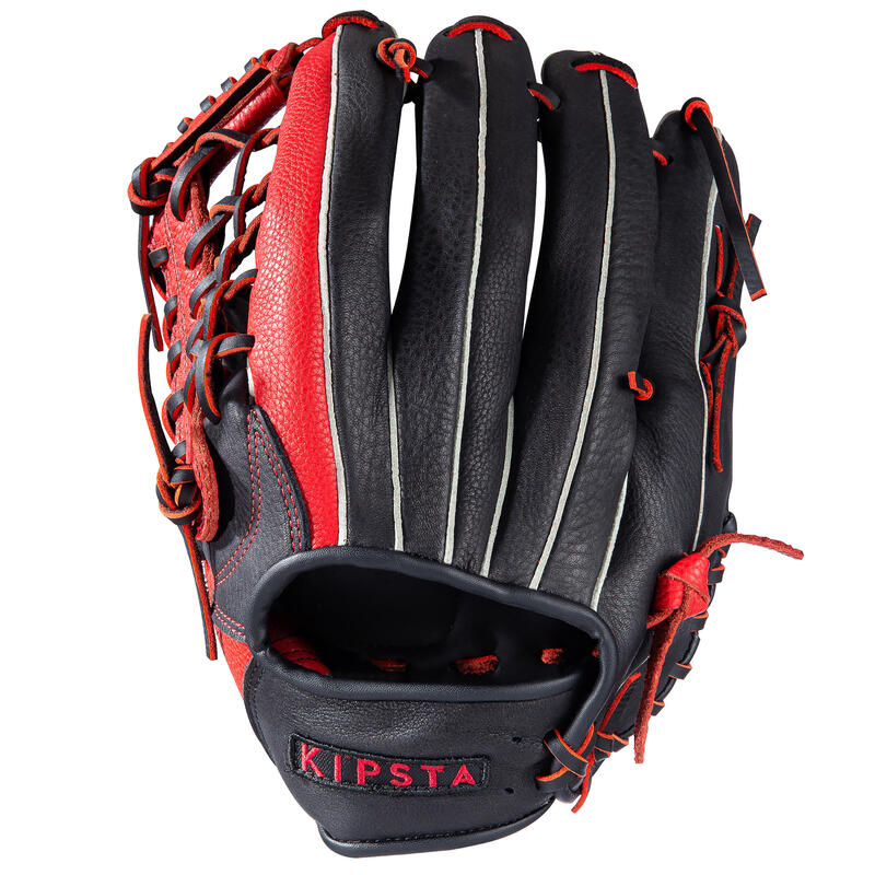 Baseball-Handschuh BA550 12,5" Linke Hand Werfer schwarz/rot