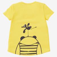 Tee-shirt manches courtes 100 CN Baby Gym fille et garçon Jaune