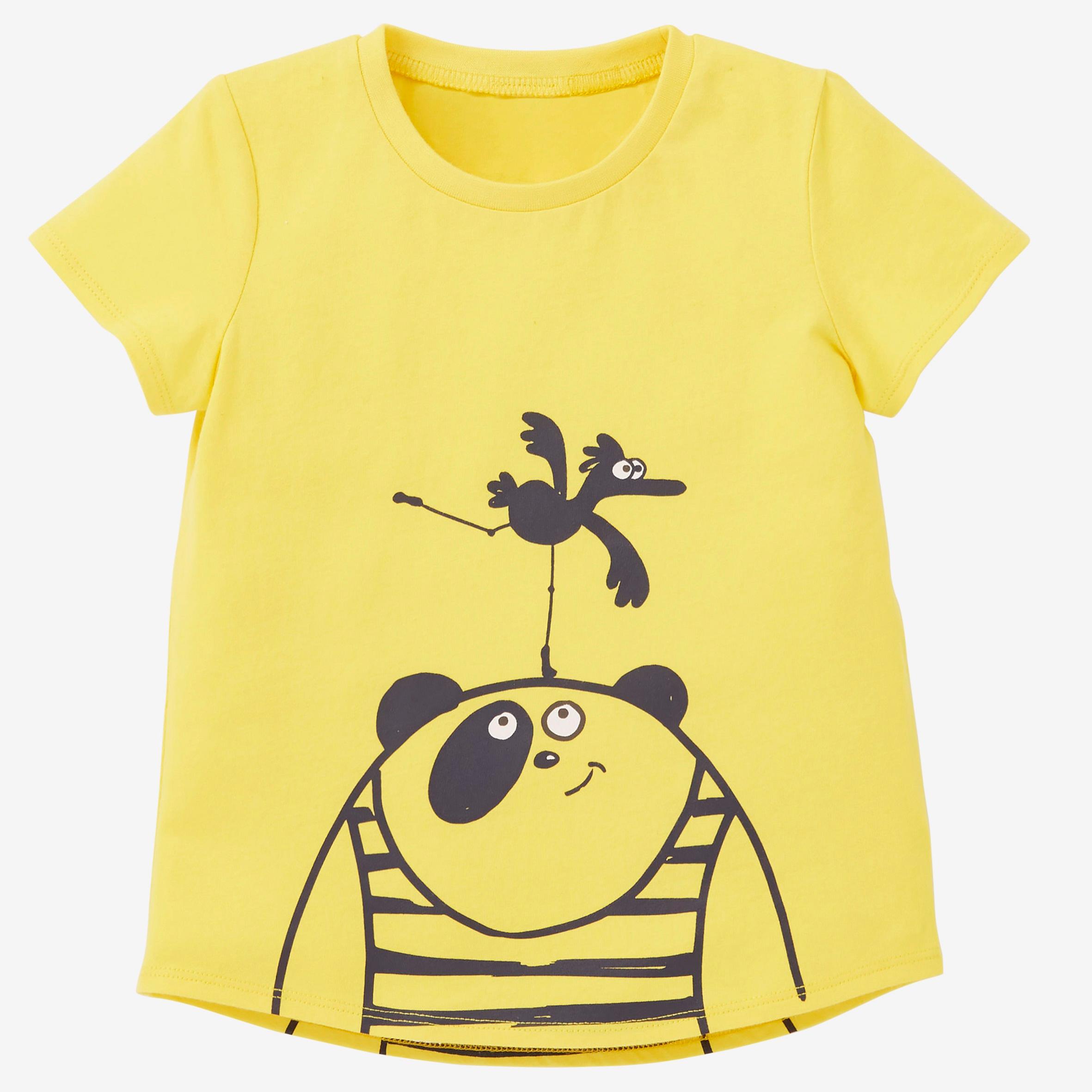 tee shirt jaune fille decathlon