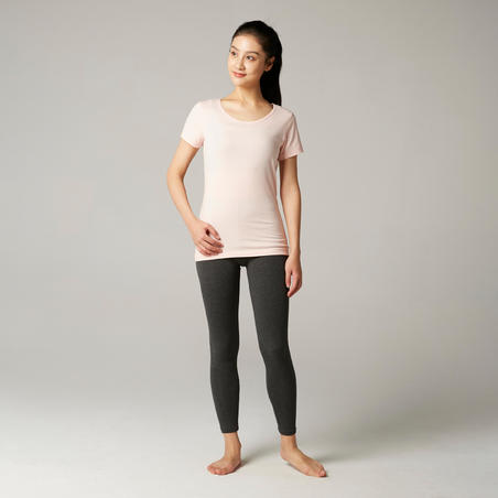 T-shirt fitness femme - 100 Rose