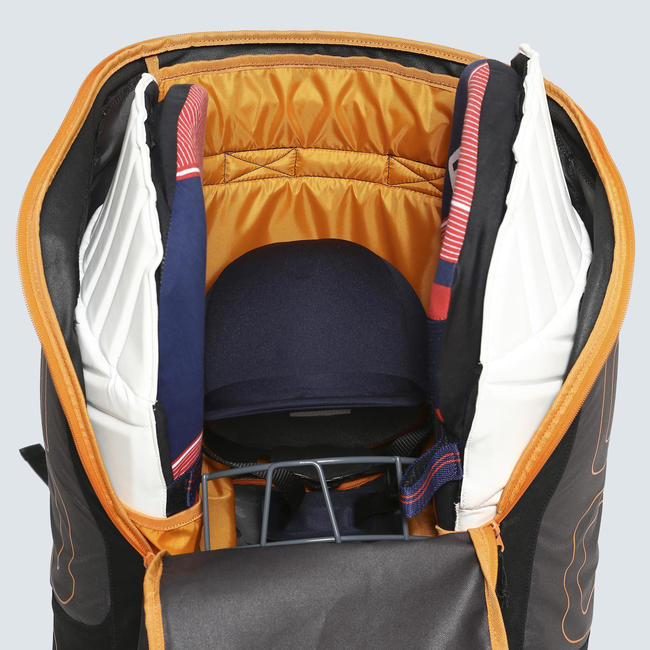 CRICKET MULTI COMPARTMENT KIT BAG 75L, ADULT SIZE, GREY/ORANGE