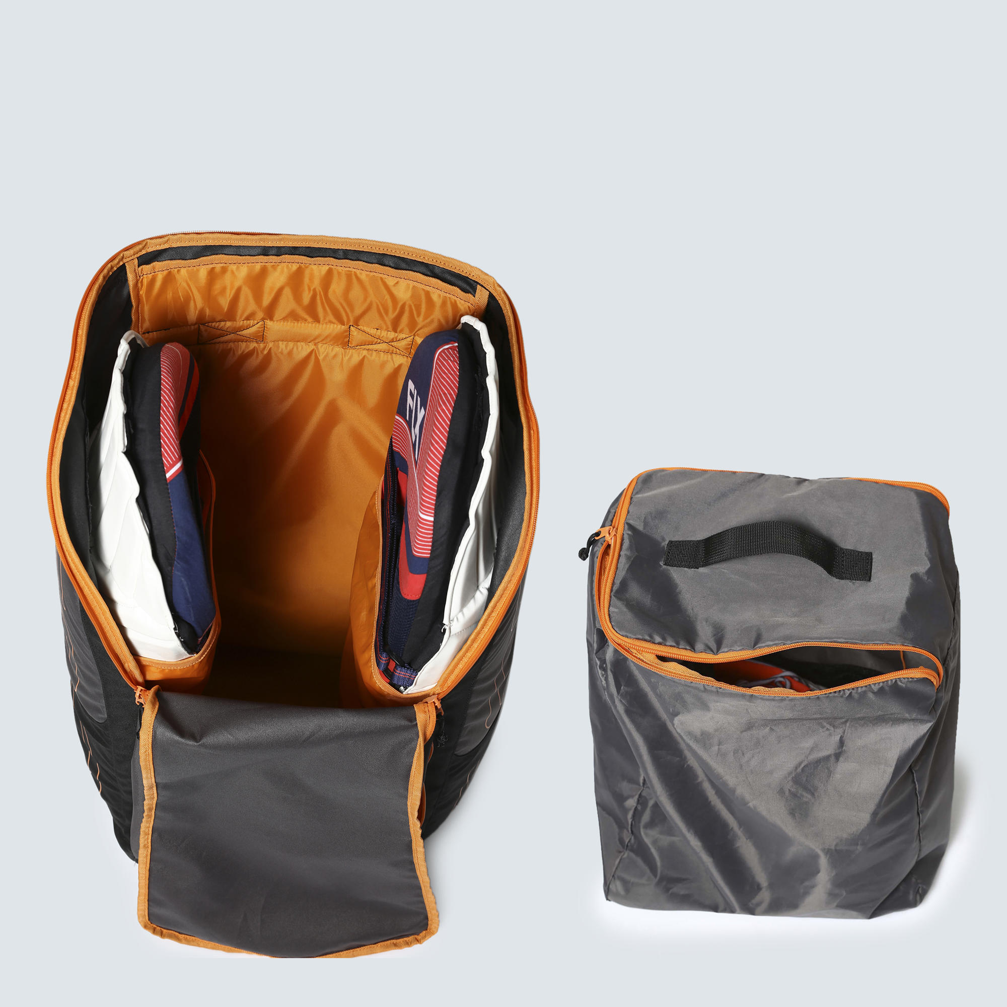 Cricket gear bag - Adults - Black, Deep orange - Flx - Decathlon