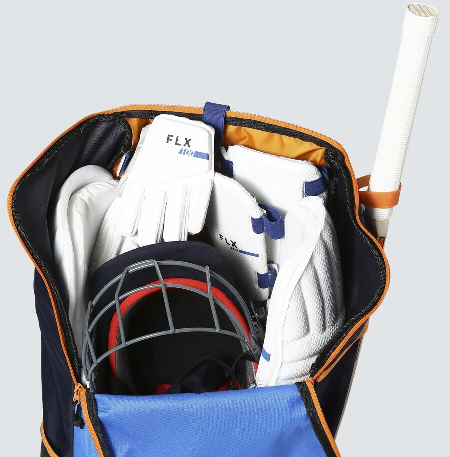 cricket bag with cricket gear inside