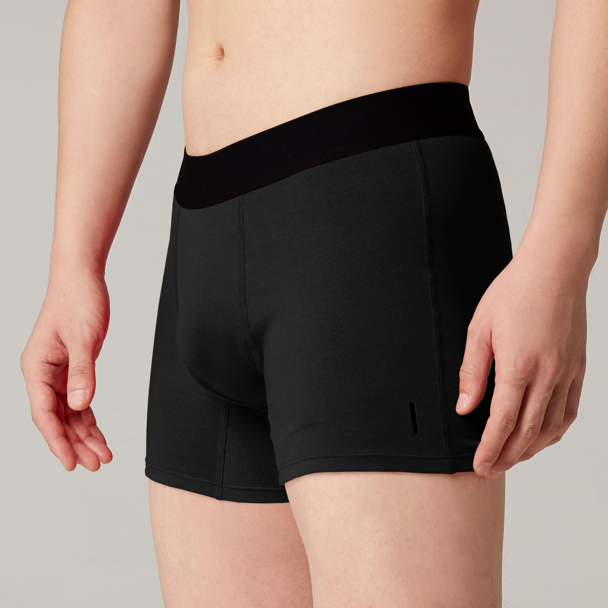 black cotton boxer shorts