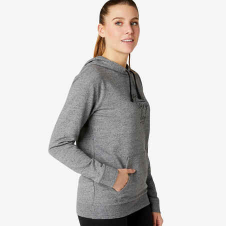 Women's Fitness Hoodie 500 - Grey