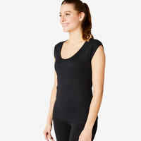 Women's Slim T-Shirt 500 - Black