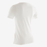 Bela majica kratkih rukava sa printom za devojčice 100