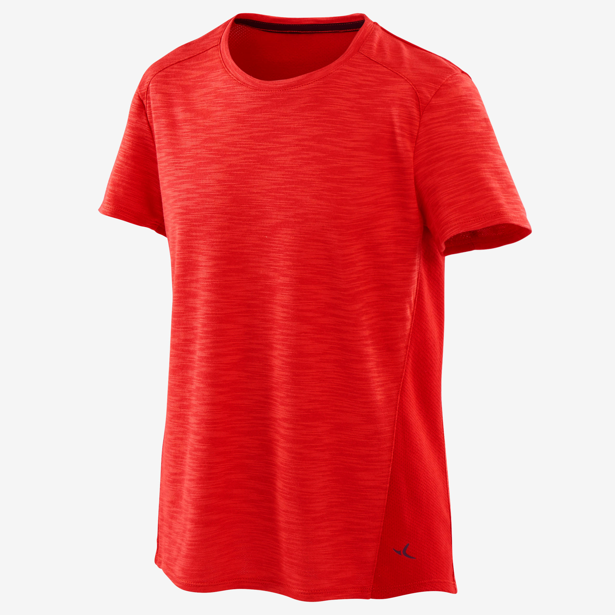 Boys' Breathable Cotton Short-Sleeved Gym T-Shirt 500 - Red 2/5