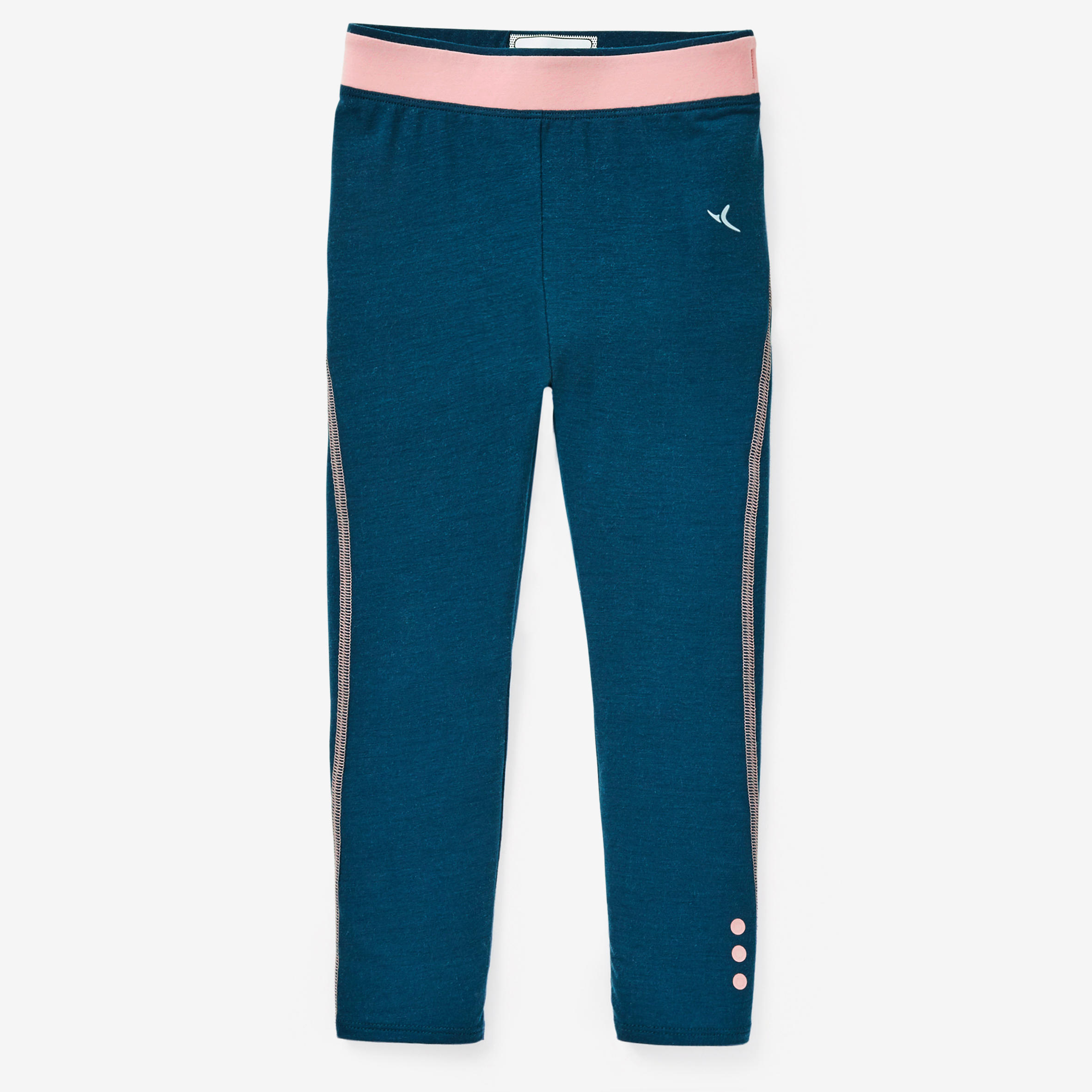 Leggings mallas gimnasia deportiva Bebés Domyos 500 azul 2/8