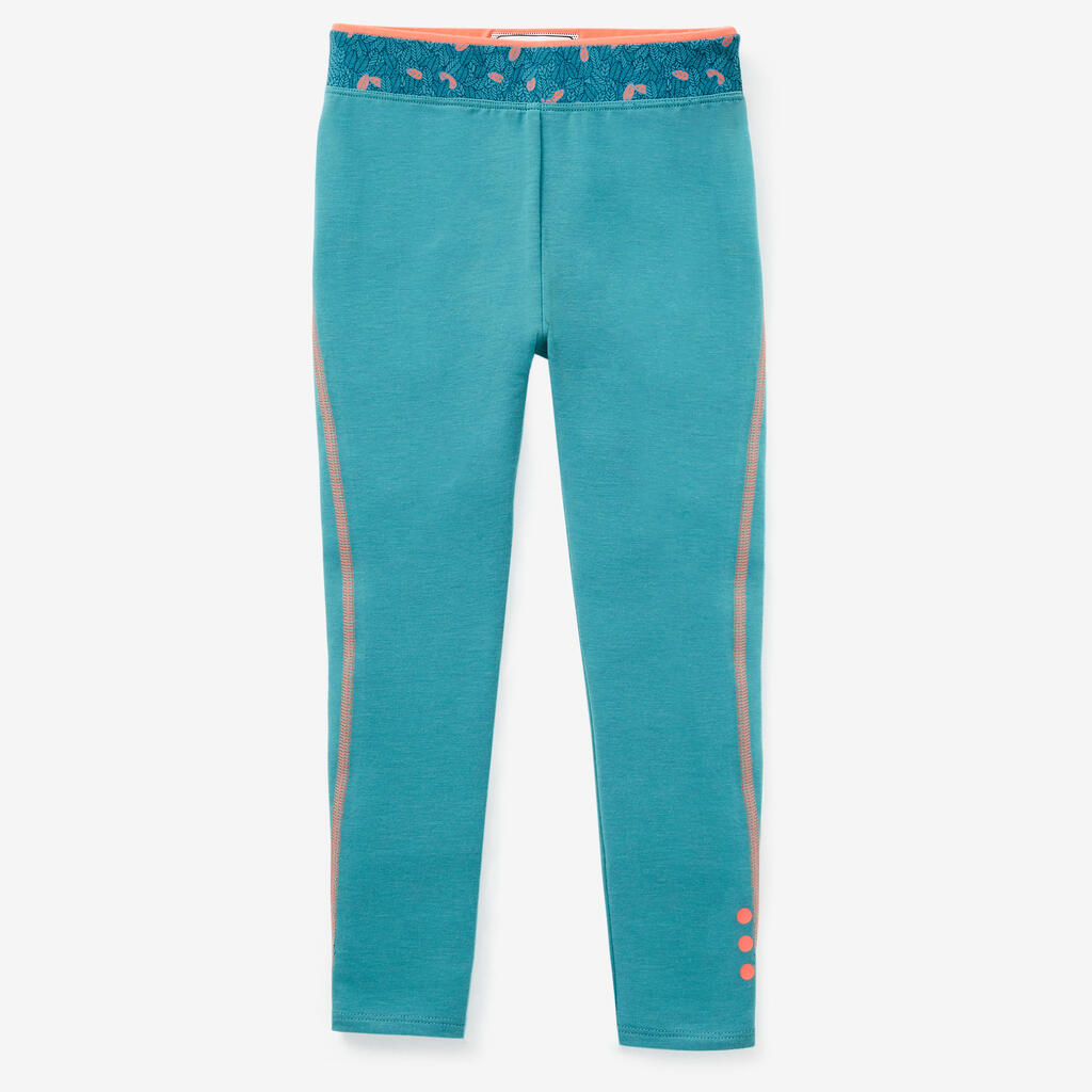 Leggings atmungsaktiv Babyturnen grau/blau