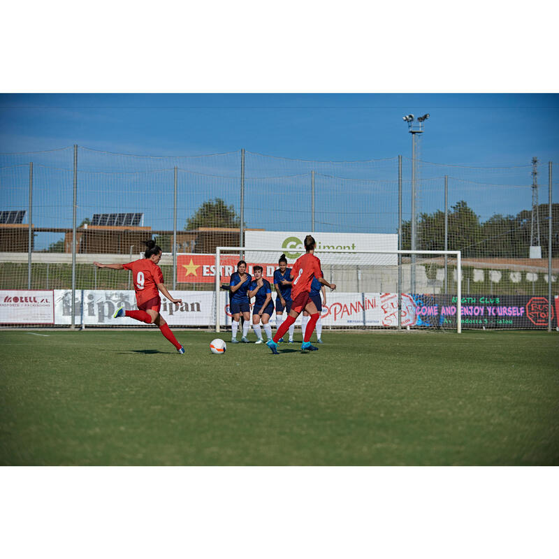 Fussballshorts F900 Damen rot/bordeaux