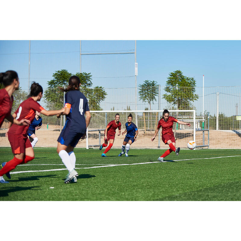 Short de football femme F900 rouge bordeaux