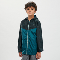 Veste imperméable de randonnée - MH150 verte - enfant  7-15 ans