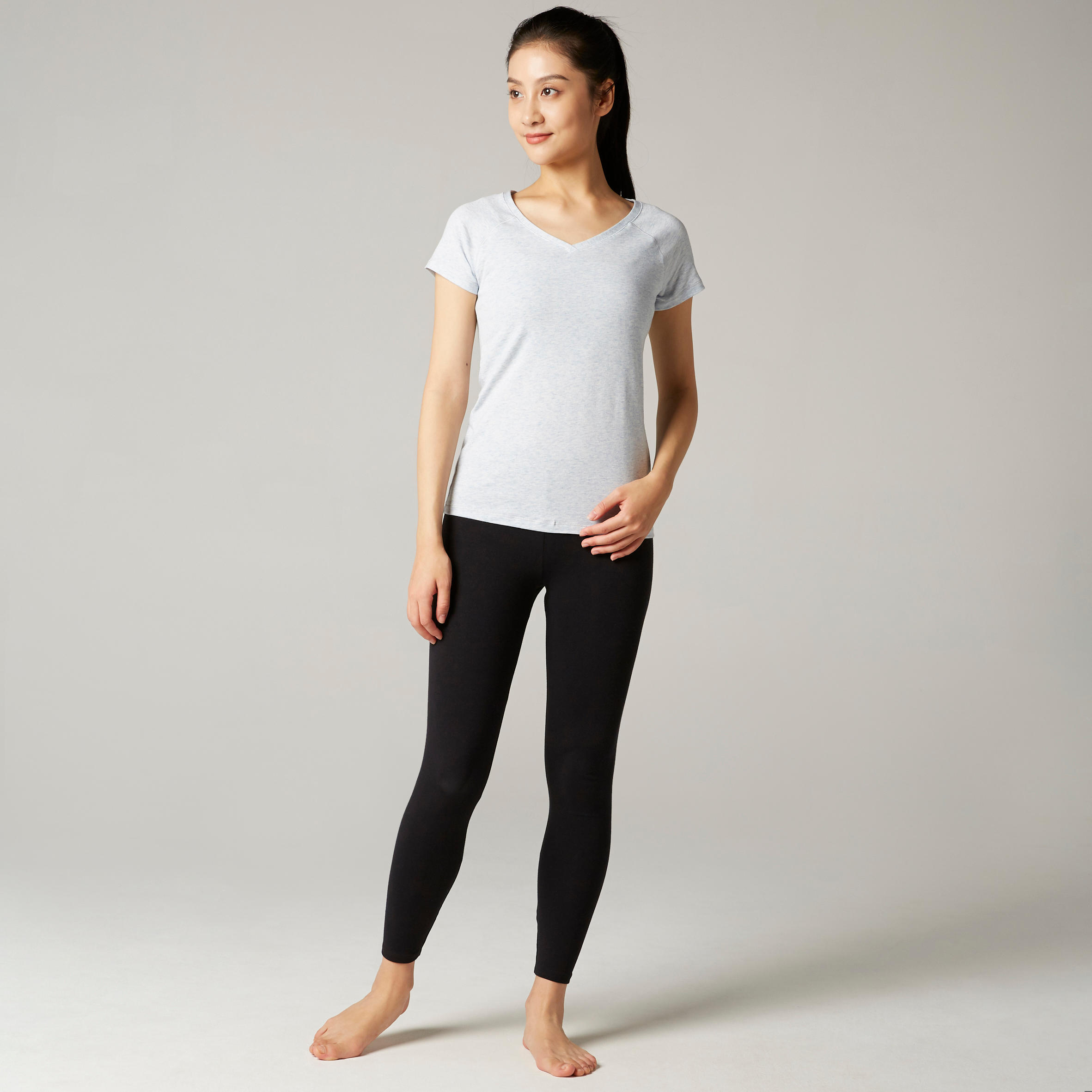 

Women's Gym T-Shirt Slim Fit Stretch 500 - Blue -  By NYAMBA | Decathlon