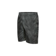 Men's Zip-Pocket Fitness Short With Mesh - Mottled Khaki Print