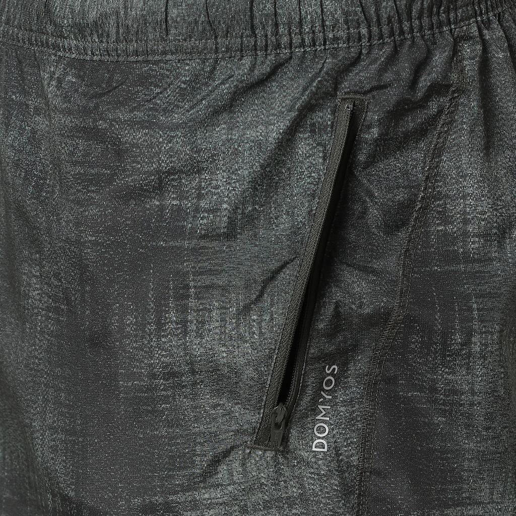 Men's cardio training fitness shorts fst 120 - mottled khaki print