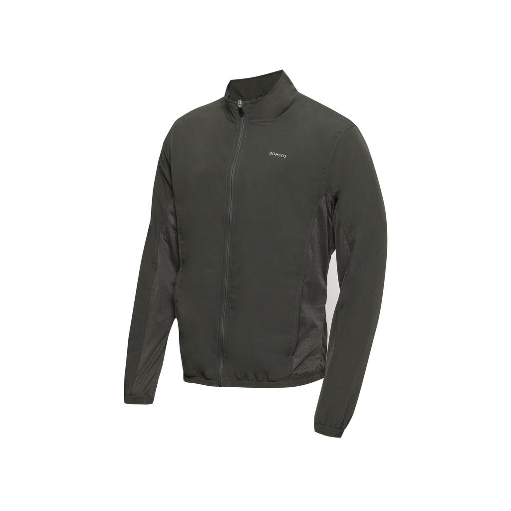 Veste survêtement  fitness cardio homme Kaki FJA 100