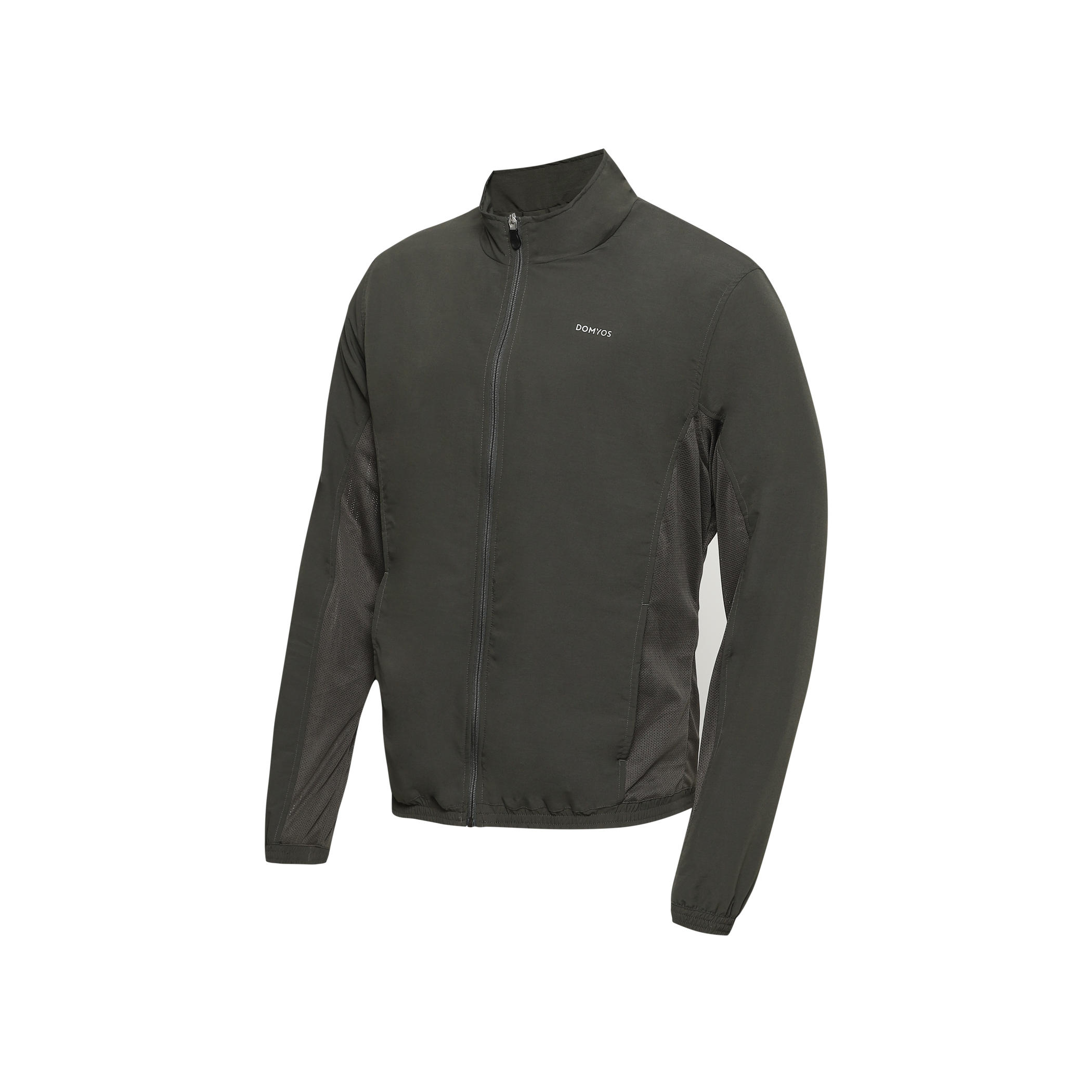 Men's Cardio Fitness Tracksuit Jacket FJA 100 - Khaki