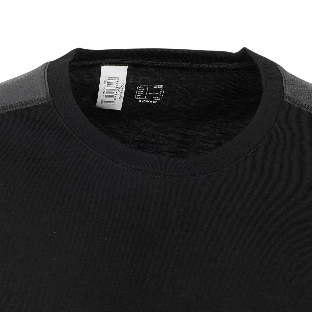 Merino T-Shirt Techwool 500 Herren schwarz