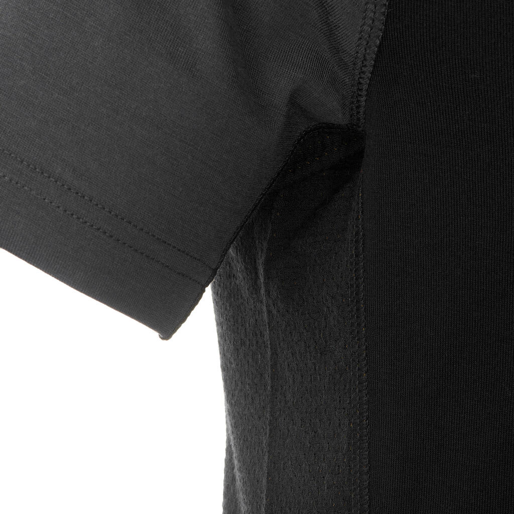Merino T-Shirt Techwool 500 Herren schwarz