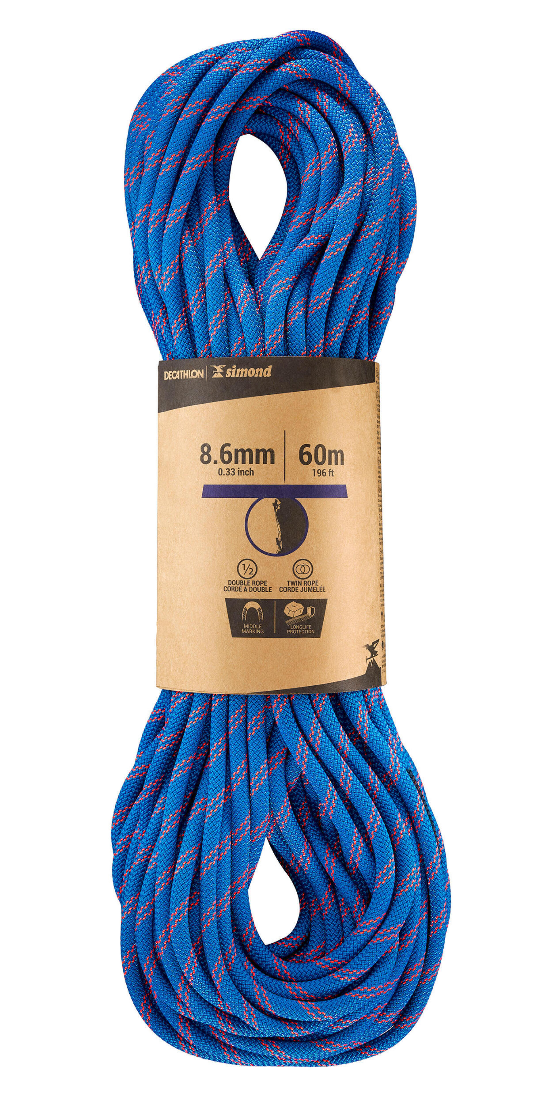 Senjay Mountaineering Rope, Strong Dynamic Rope, Softness For Rock Cave Purple