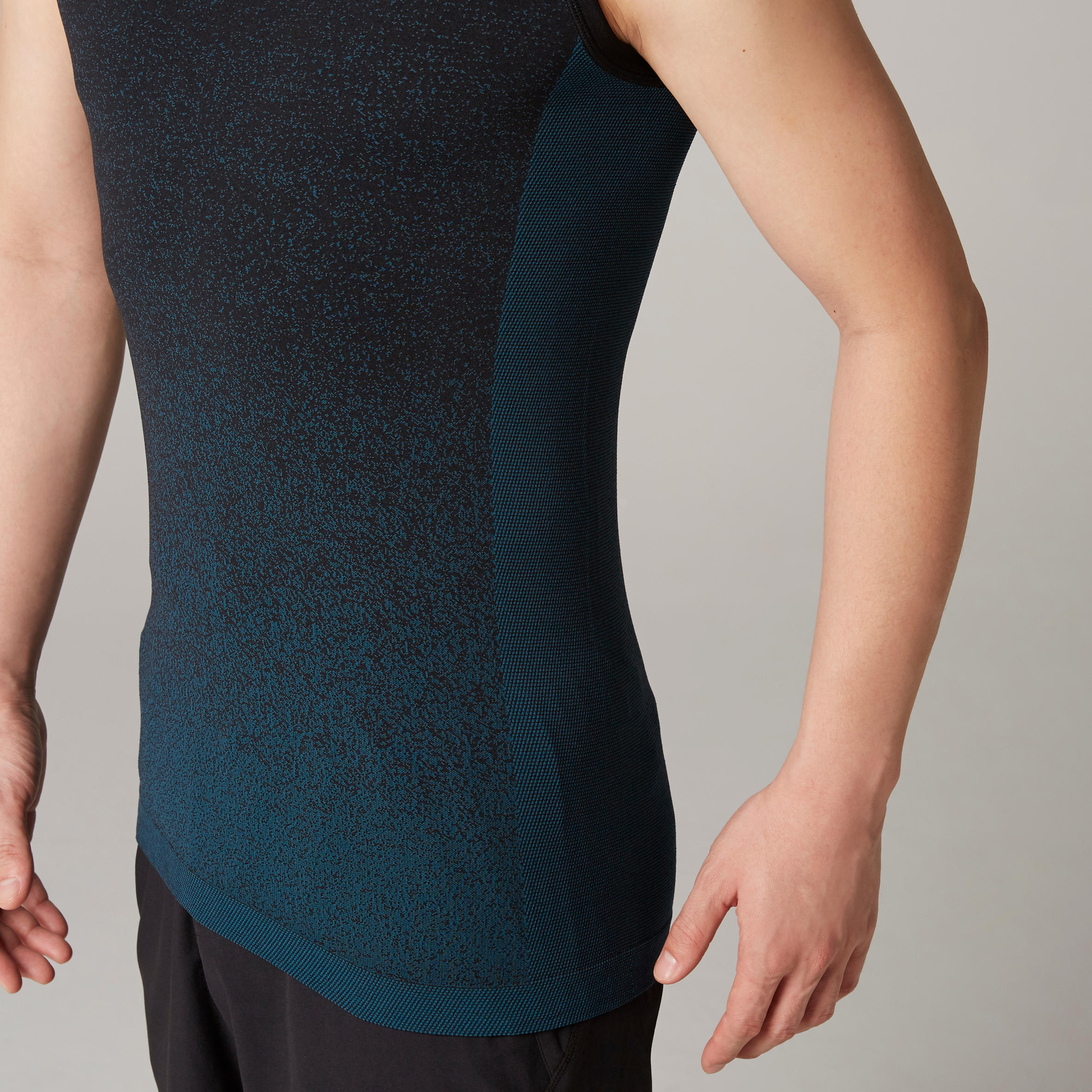 Men's Seamless Yoga Tank Top - Blue 5/6
