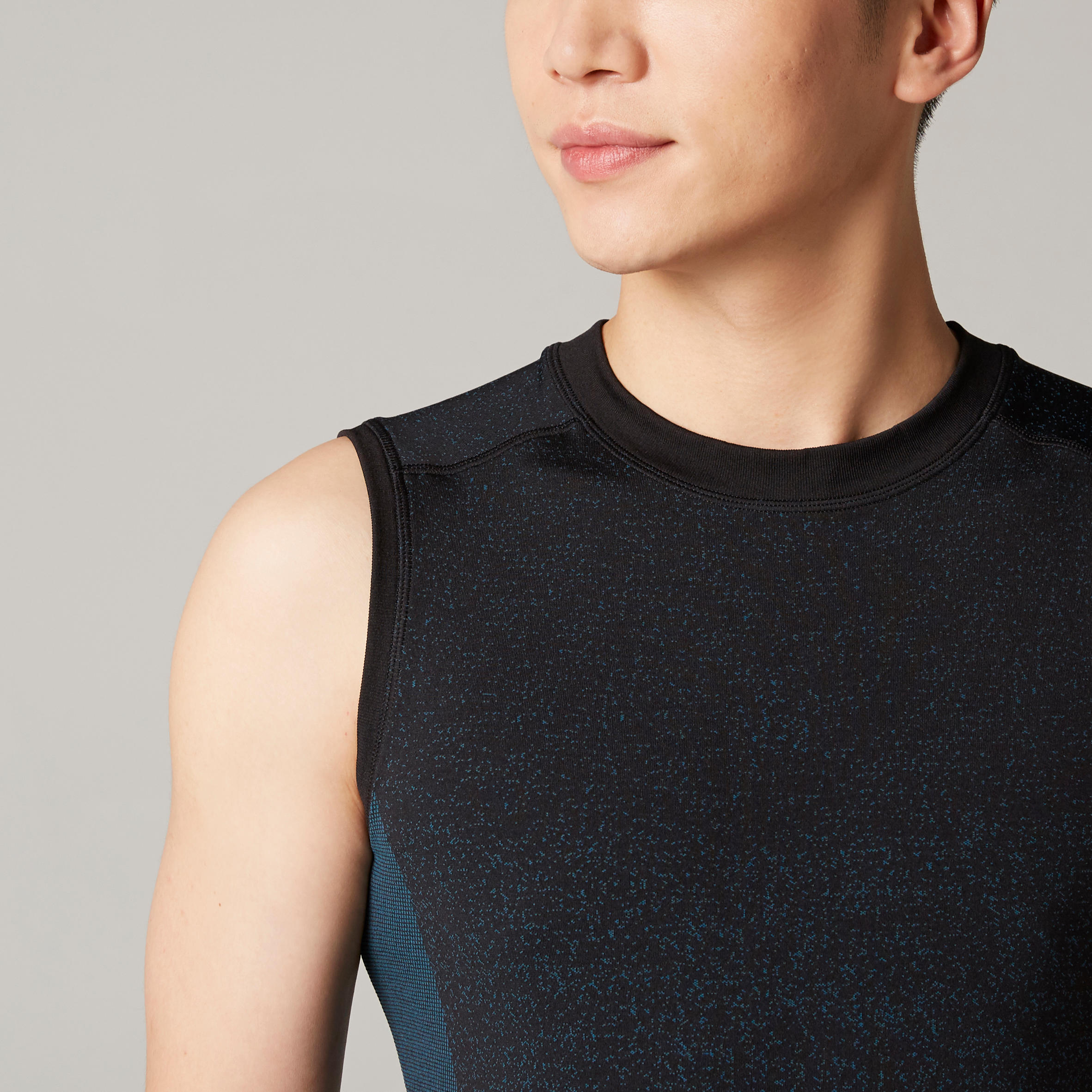 Men's Seamless Yoga Tank Top - Blue 6/6