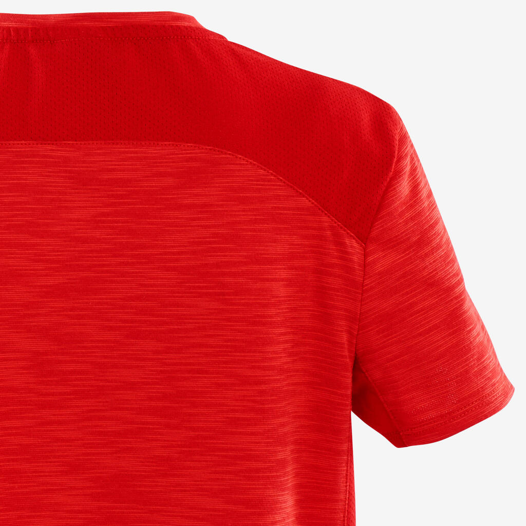 Chlapčenské tričko 500 na cvičenie červené 