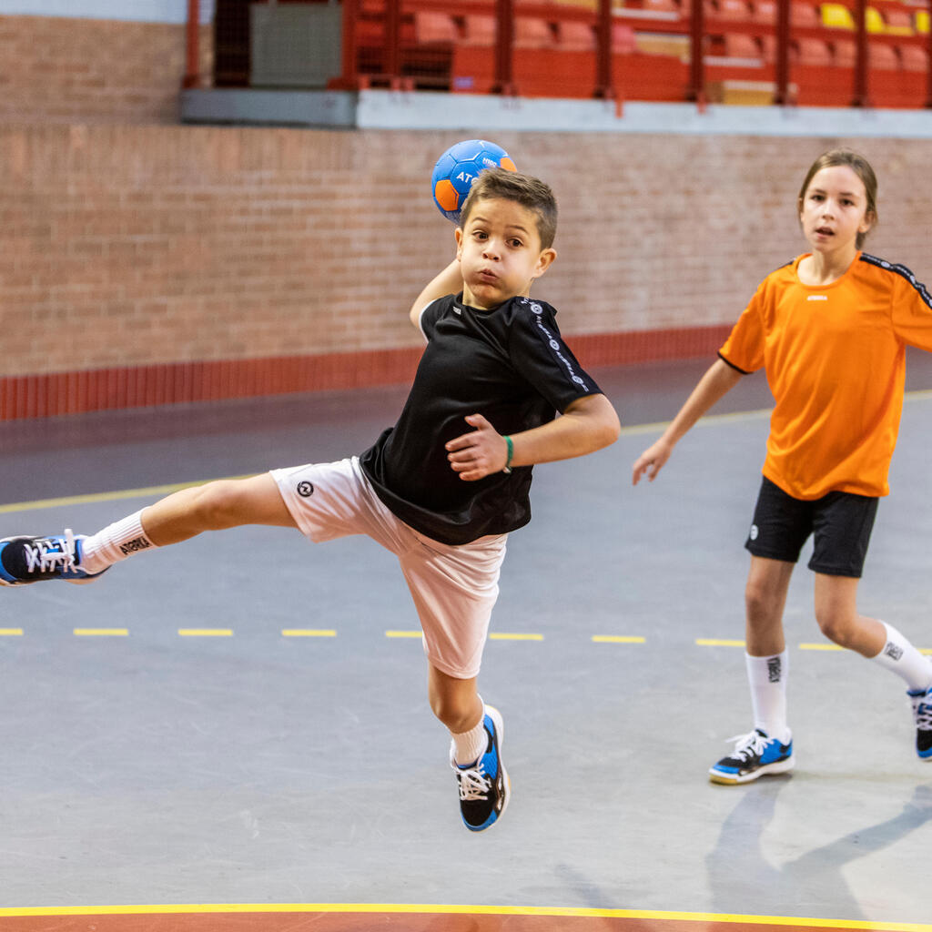 Kids' Handball H100 Soft Size 1 - Blue/Orange