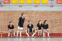 Handballschuhe H100 mit Schnürsenkeln Kinder blau/schwarz 
