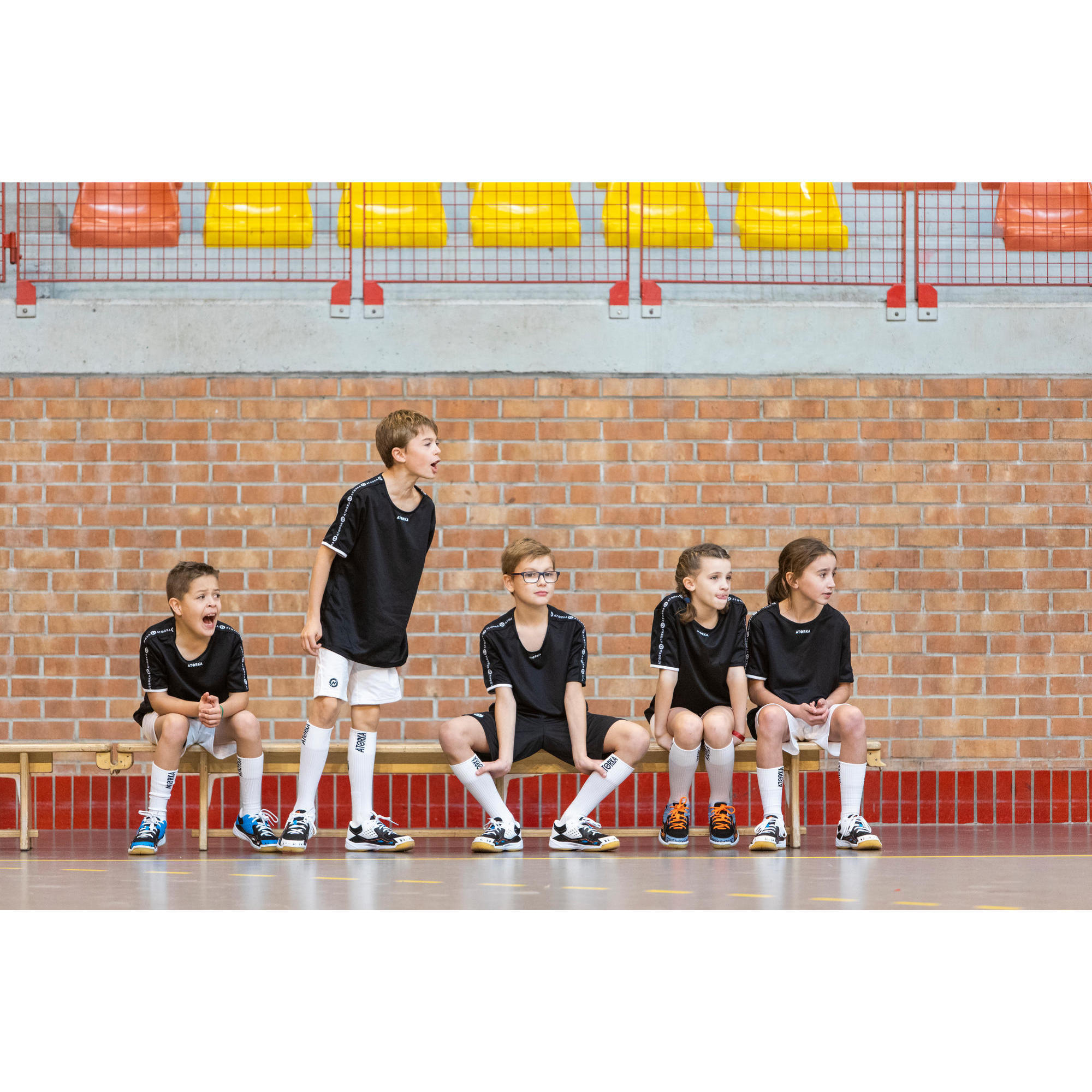 Children's handball jersey H100 black