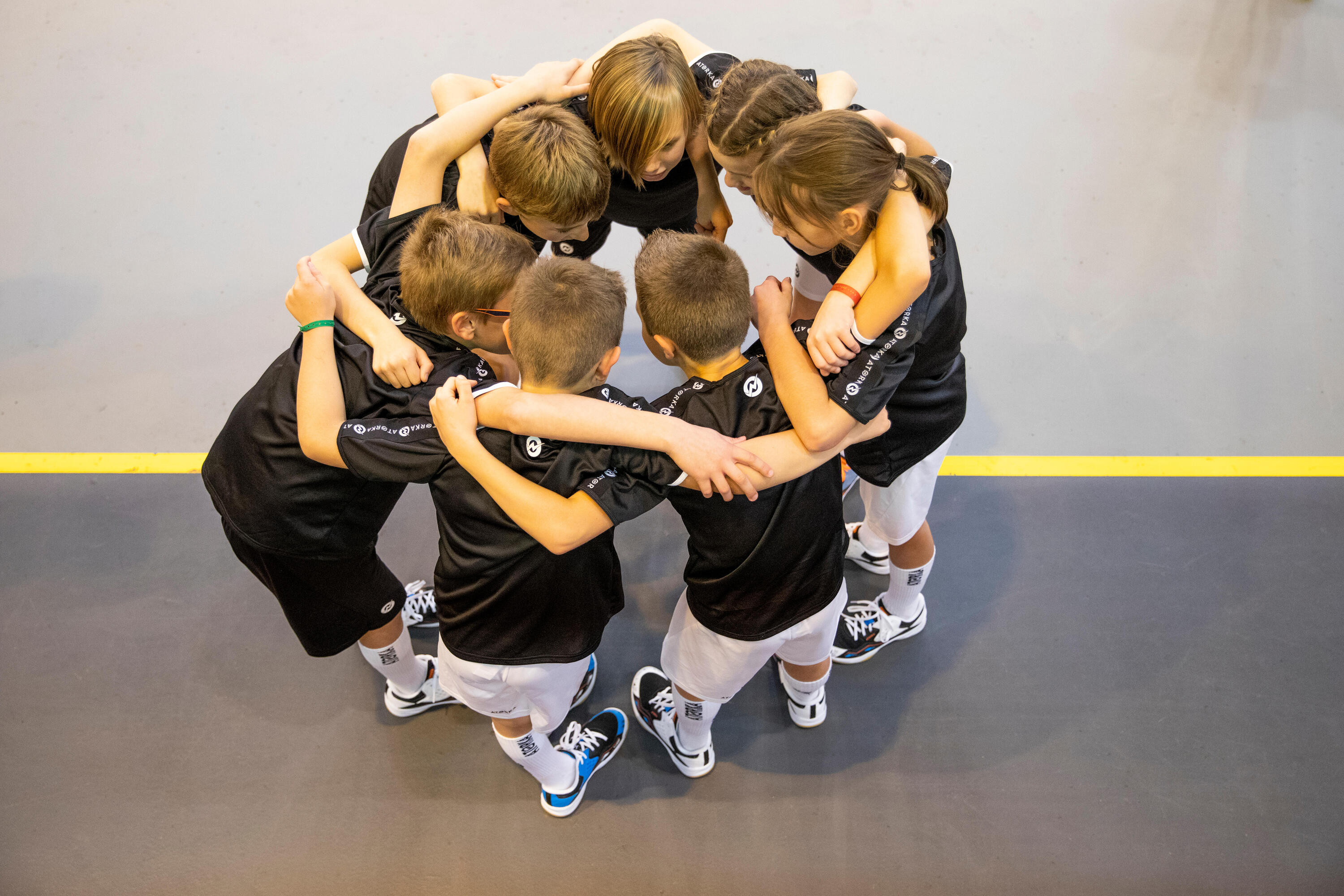 Camiseta de Balonmano  Niños Atorka H100C  negro 4/6