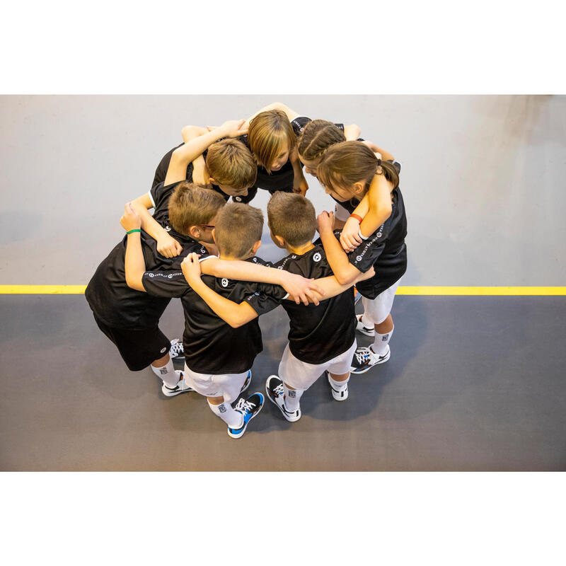 Kinder Handball Trikot H100 kurzarm schwarz