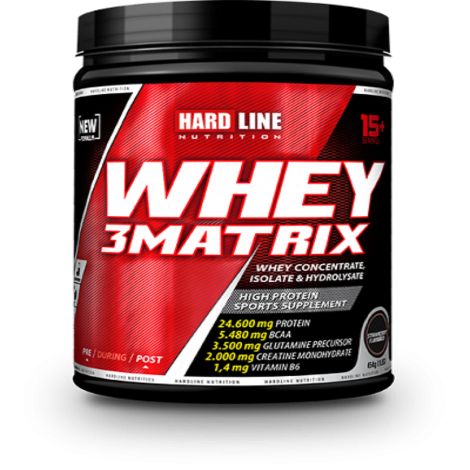 HARDLINE NUTRITION Hardline Whey 3 Matrix Protein Tozu - Çilek - 454 Gr
