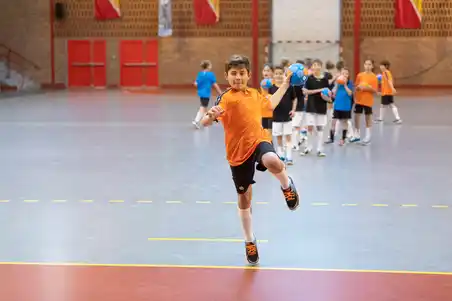 Kids' Handball H100 Soft Size 1 - Blue/Orange