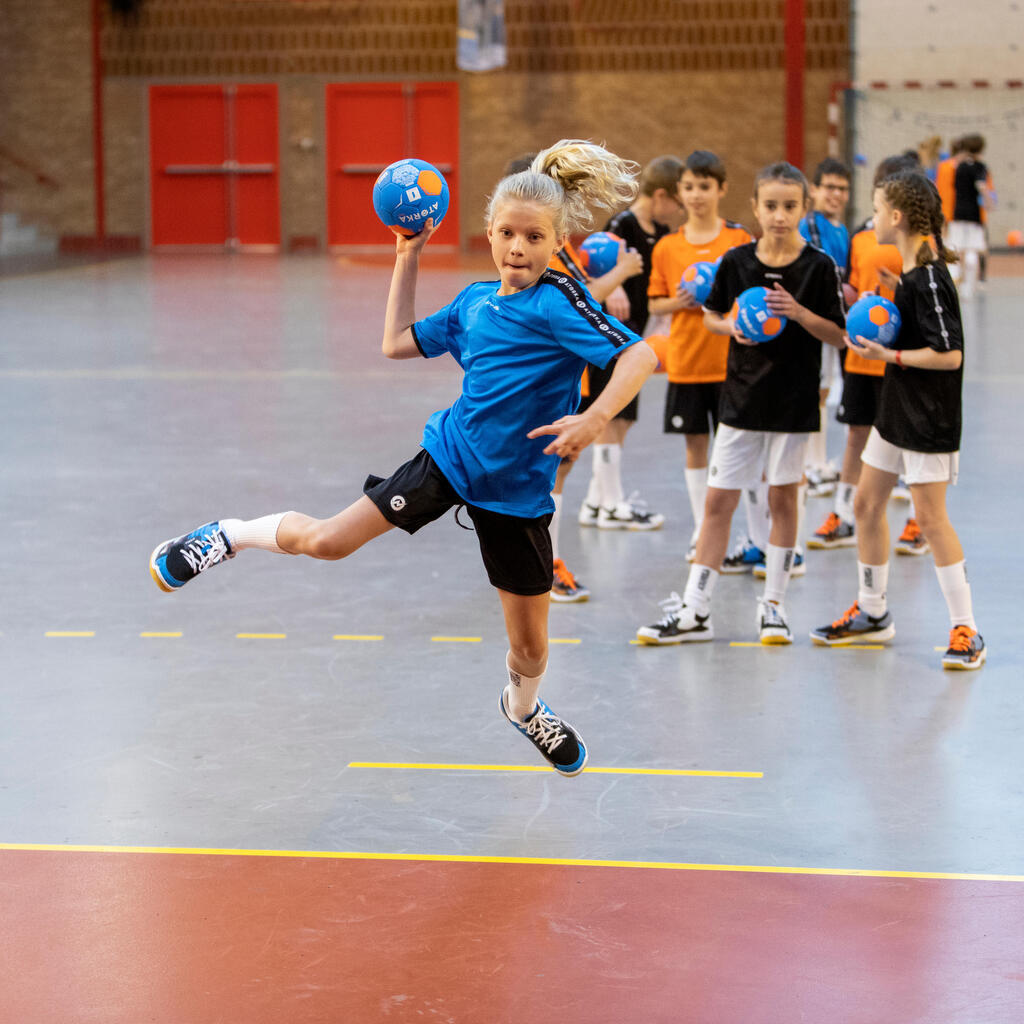 Kids' Handball H100 Soft Size 1 - Blue/Orange