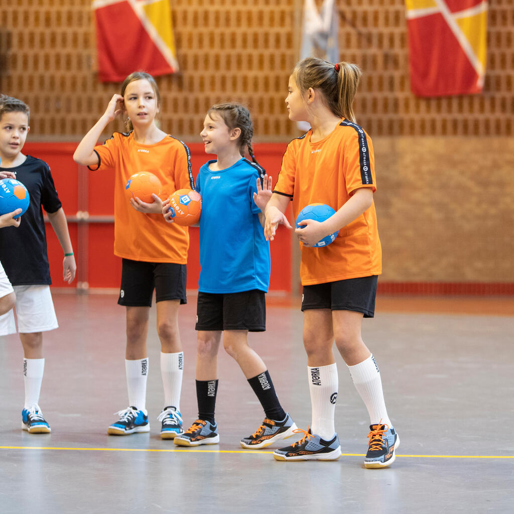 Kinder Handball Grösse 1 - H100 Soft blau/orange