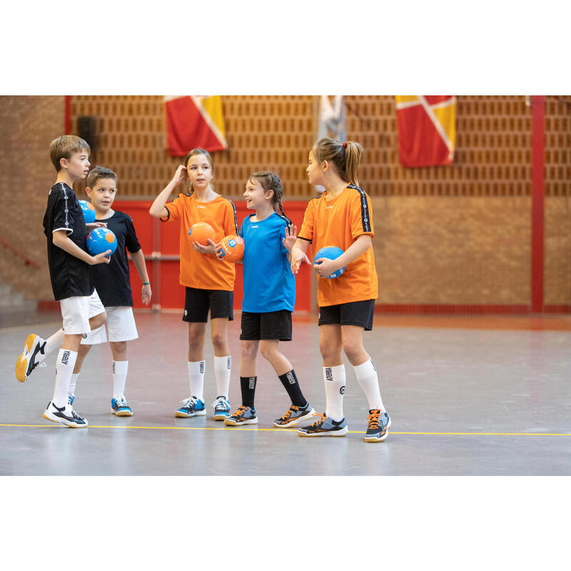 Handbal voor kinderen H100 Soft maat 1 blauw oranje