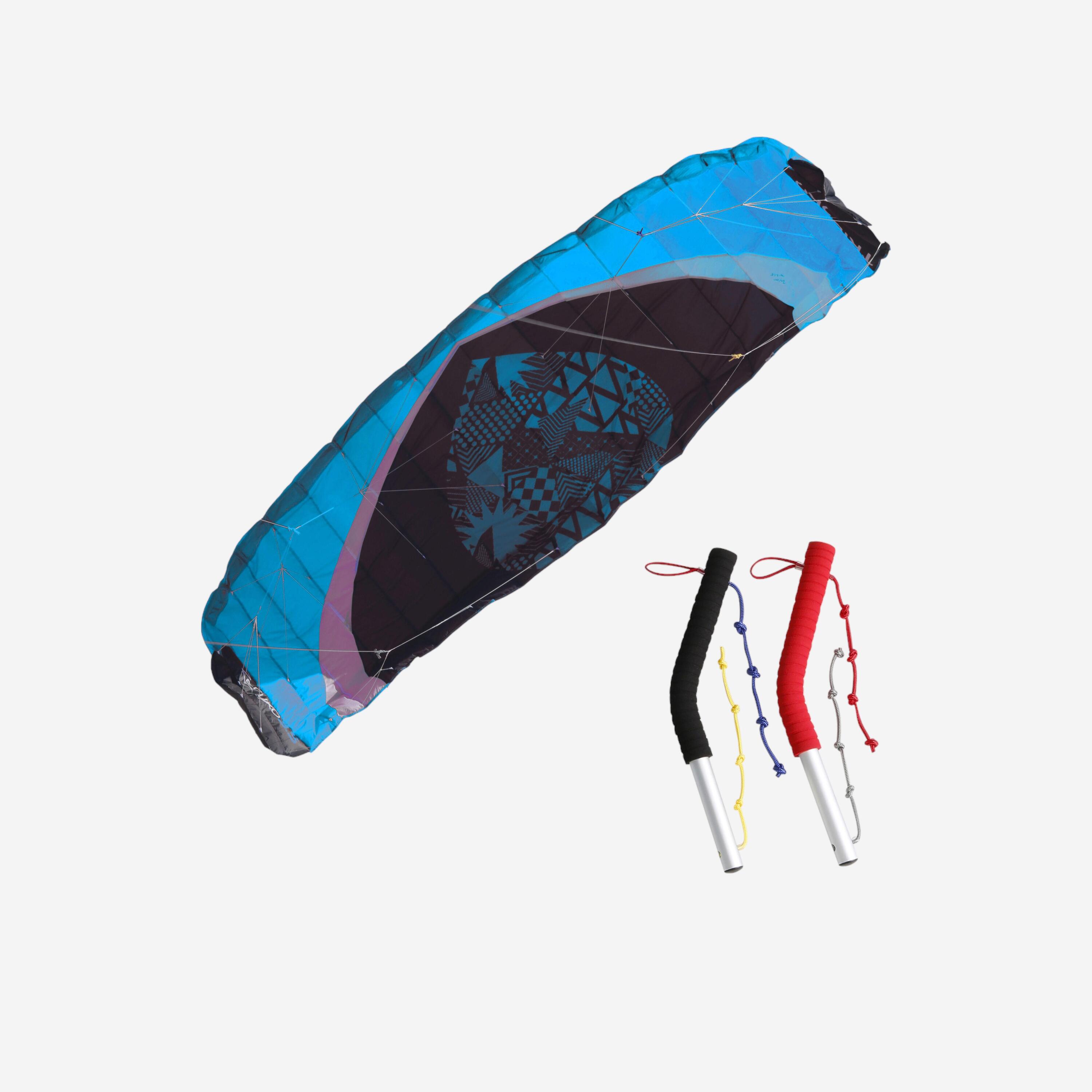 Zeruko Traction Kite 2.5 m2 + Steering Handles - Blue 1/7