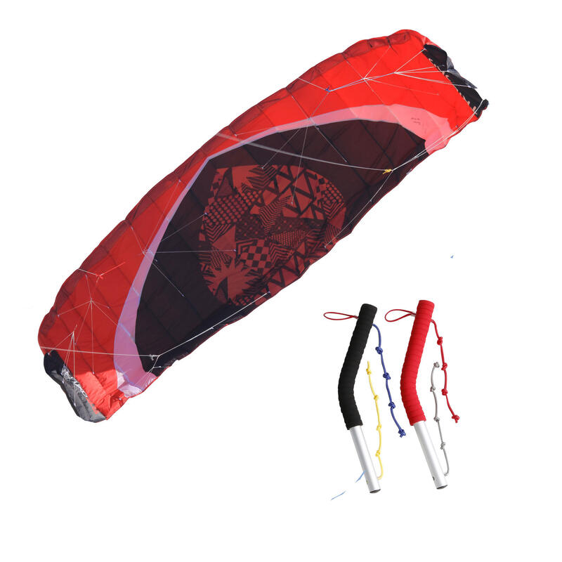 Zeruko Traction Kite 3.5 m2 + Steering Handles - Red